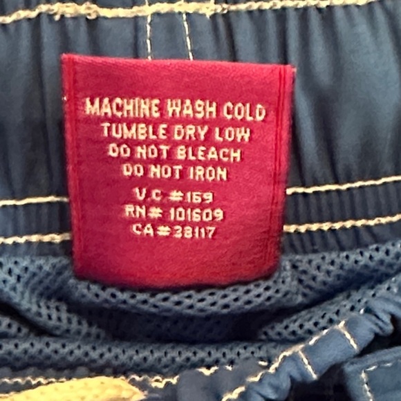 Stylish Blue and Gray Men's Swim Trunks - Picture 7 of 8